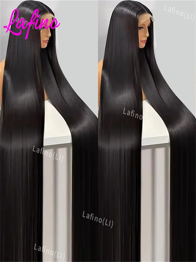 

30 40 Inch 13x6 HD Transparent Bone Straight Lace Front Wigs 200 Density 13x4 Lace Brazilian Human Hair Wigs For Black Women
