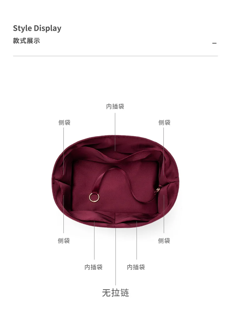 New Bag Organizer for LV NEONOE Bucket Bag (single-layer) inner bag  acetate silk storage bag for protection and bag support