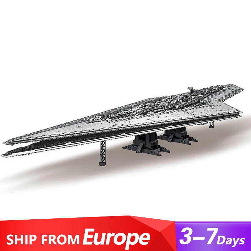 7550 Uds. Juego de bloques de construcción de aviones Dreadnough de la guerra espacial de la película, conjunto de nave espacial de transporte militar, Kit de modelo de ladrillo, juguetes, regalos