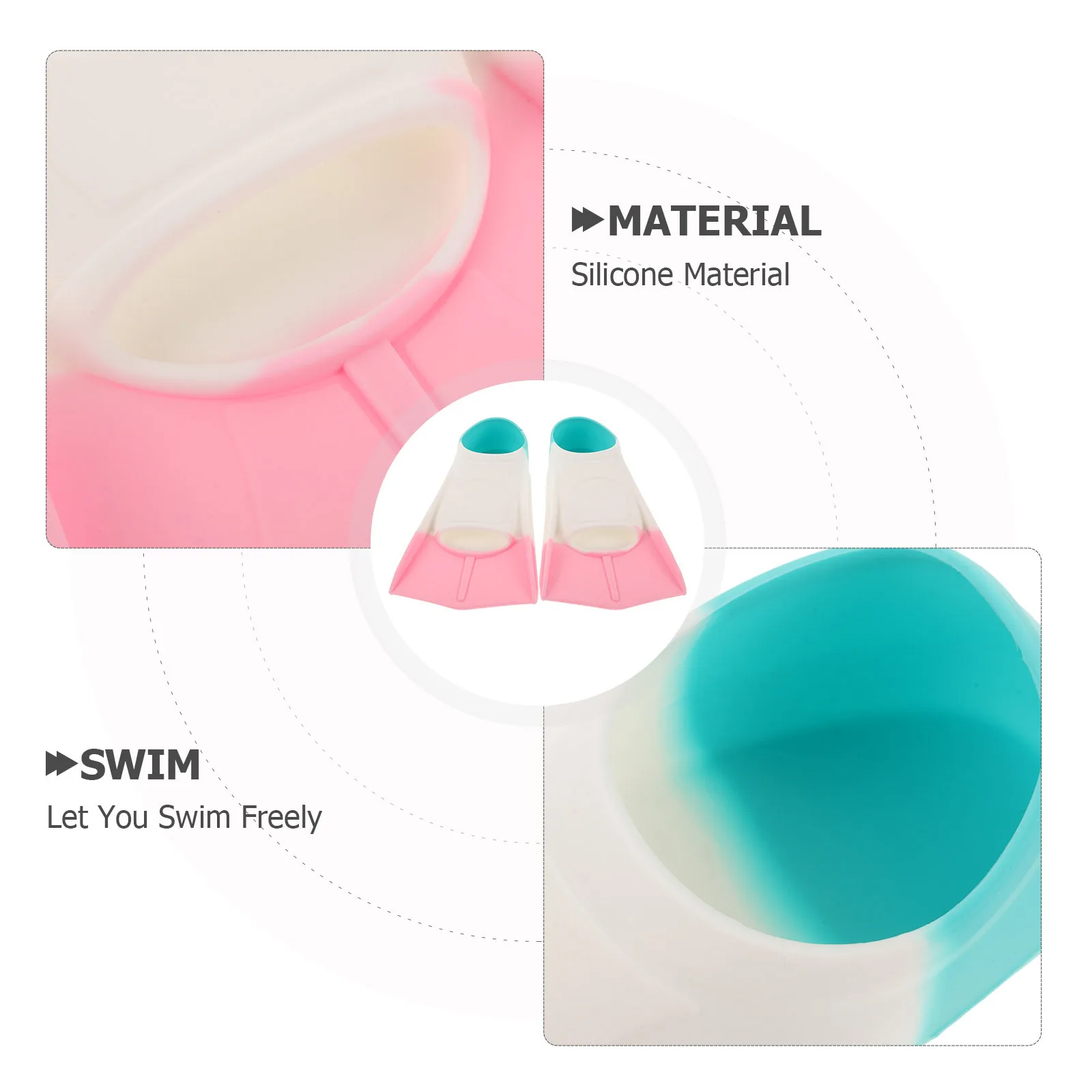 Palmes de plongée en Silicone légères palmes de natation courtes plongée en apnée entraînement de plongée adultes 9,82X4,91 pouces amusant