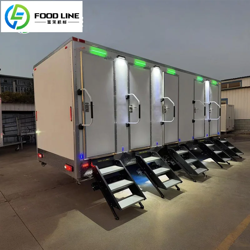 FOODLINE Outdoor Mobile Toilet Durable Portable WC Unit Anti-corrosion Mobile Restroom For Road Construction Project