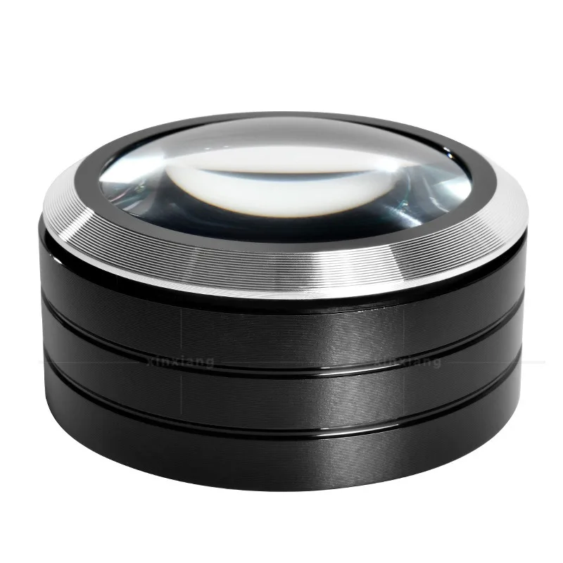 

5X Dome Desktop Magnifying Glass with Light 70mm Optical Glass 6LED Lens Reading Magnifier Map Jewelry Reading for Reading Books