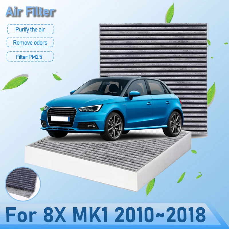 Filtre de cabine à charbon actif pour Audi, grille de filtre de conditionneur, accessoires de voiture, A1, 8X, MK1, 2010 ~ 2018, 6R0819653, 2016, 2015, 2013