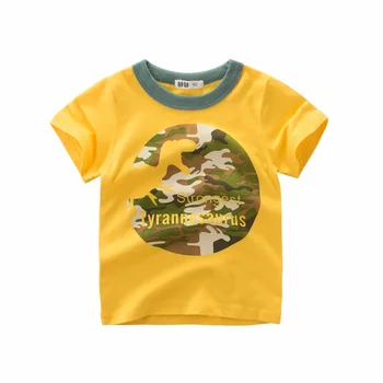 Cartoon Cotton Boys T-Shirt 5 2 3 4 5 7 9 Years Summer Baby Boys Short Sleeve T-shirt Children Kids Cotton Cartoon Tops For Little Boys KF1022 5
