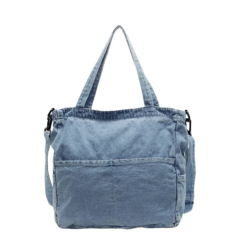 Bolso de hombro grande de mezclilla perezoso para mujer, bolso de mano portátil de moda para Festival de Primavera 2025, bolso de mano para ir al trabajo de gran capacidad