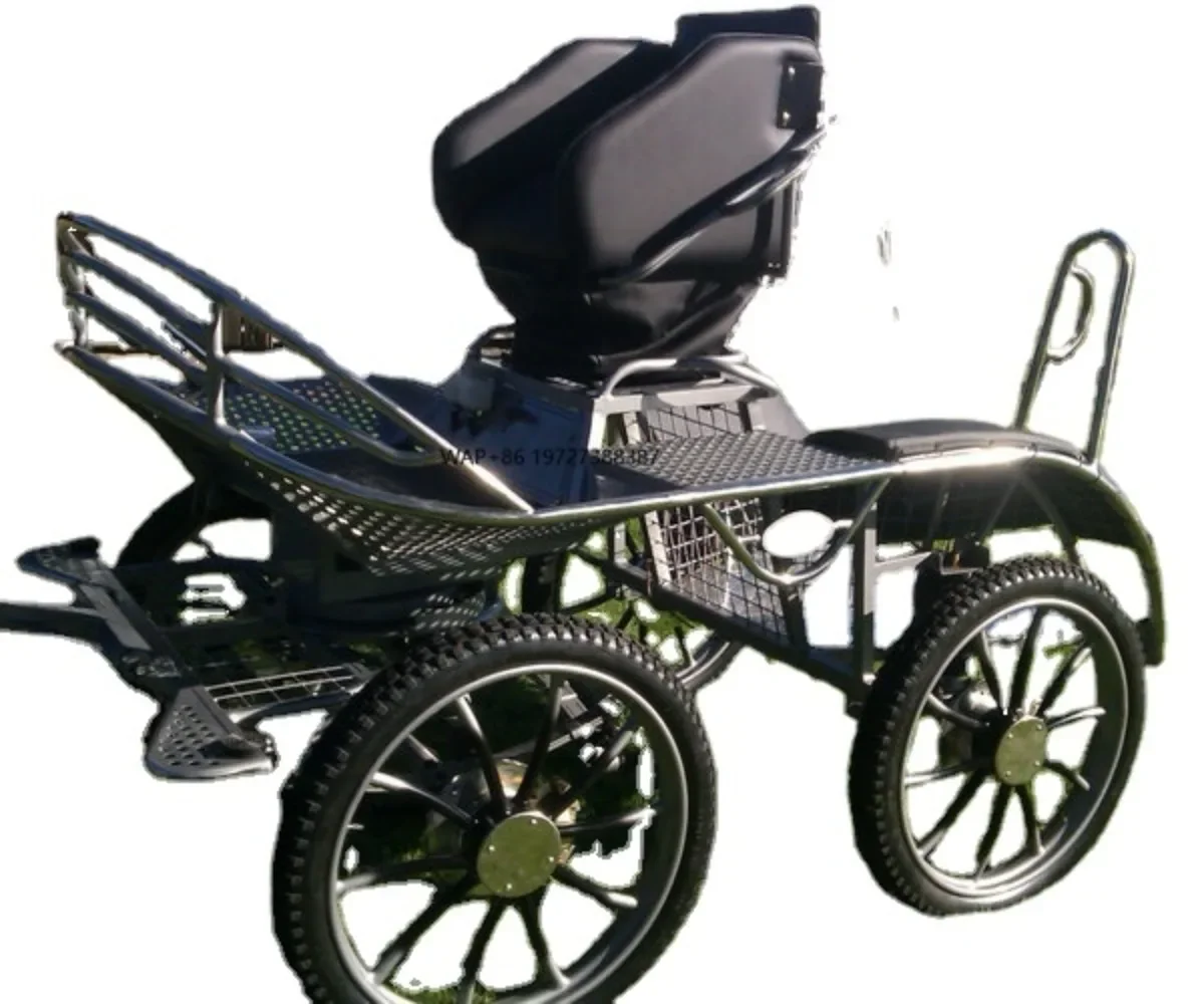 

Marathon Training Horse Cart Steel Equestrian Equipment with Harness Rugs