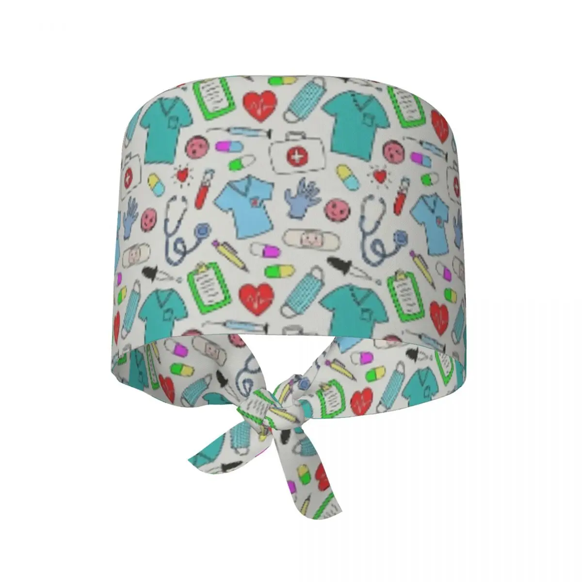 Enfermera En Apuros 看護師用サージカルキャップ ペットグルーミング代理店 獣医医療作業帽子 キャップ レトロ ユニセックススタイル     スクラブハット