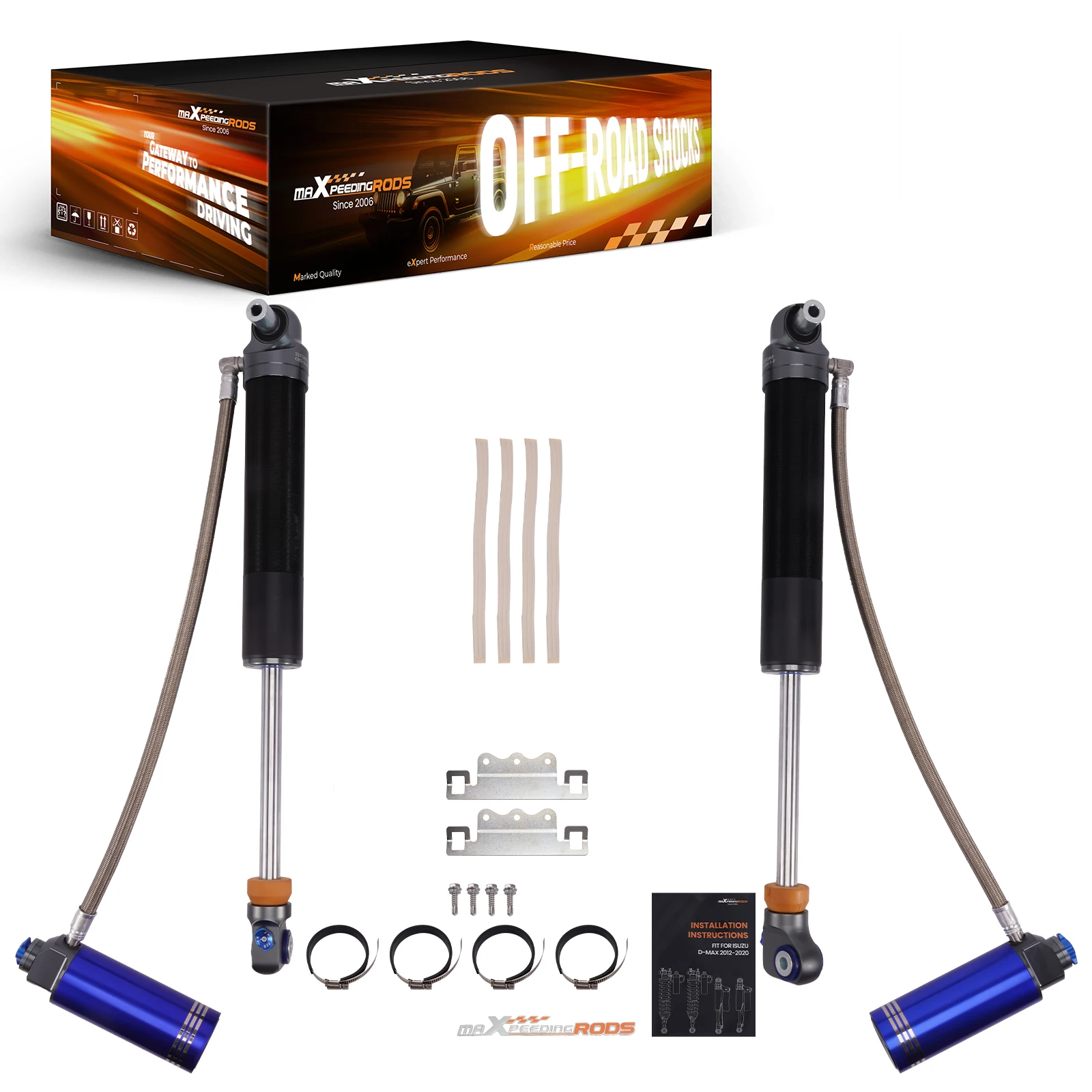 New For X3 Series 2-3 Inches Remote-Reservoir Coilover FRONT Off-Road Shocks For JEEP Gladiator 2020-2025