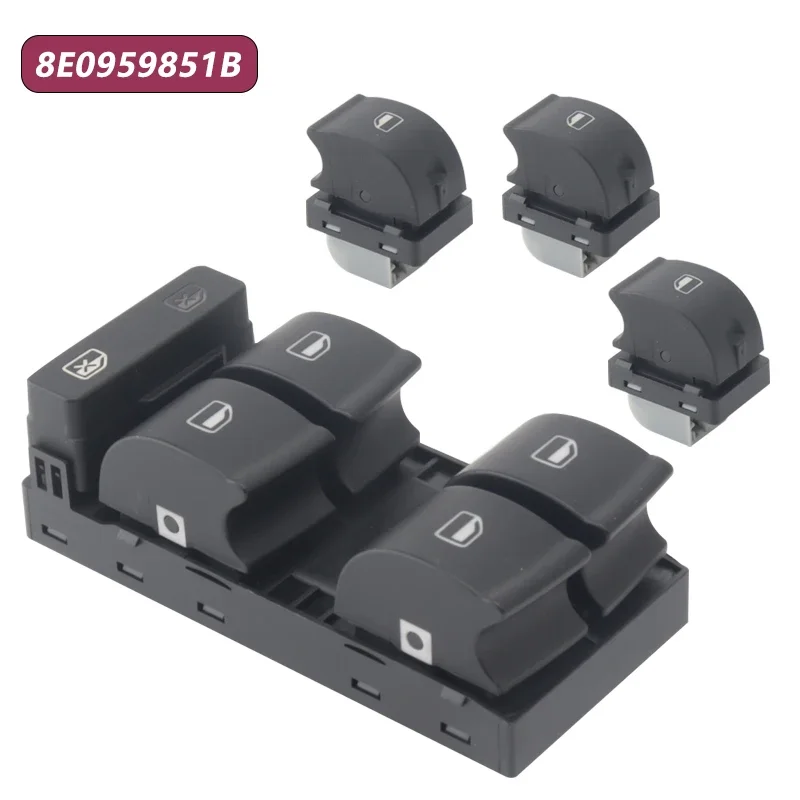 مفتاح التحكم في نافذة الطاقة الكهربائية زر جانب السائق 8E0959851B 8E0959855 لأودي A4 S4 B6 B7 مقعد Exeo #1