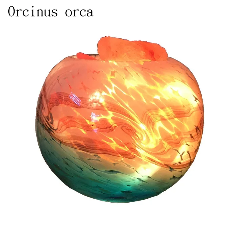 Simple modern creative Himalaya salt crystal lamp  bedside Nightlight birthday gift lamp free shipping