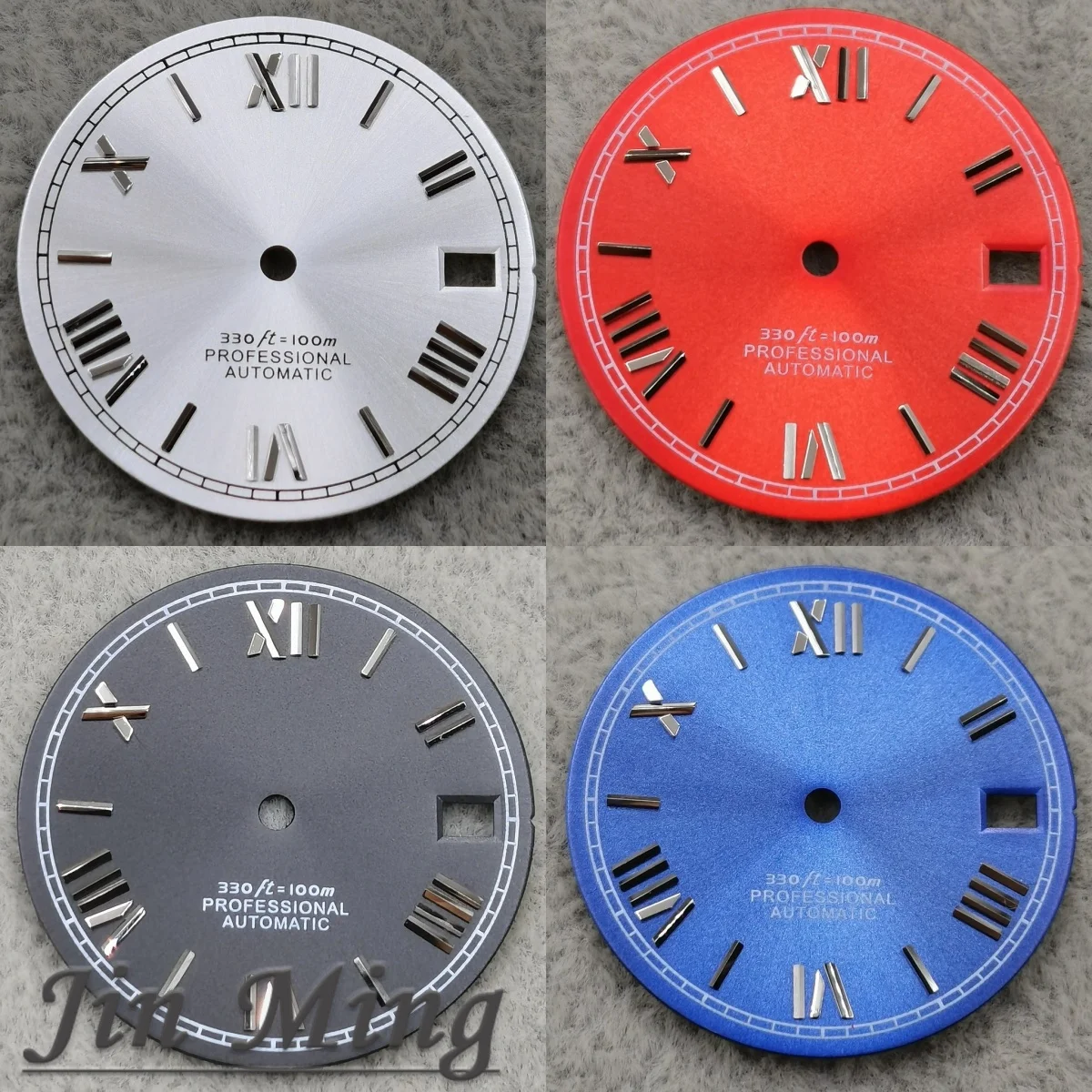 Montre pour homme avec cadran à chiffres romains, boîtier de 28,5 mm, construction de haute qualité, compatible avec les mouvements NH35 et NH36, comprend