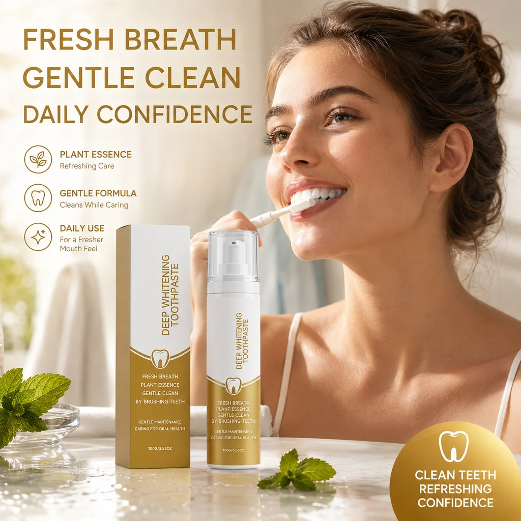 Pump Toothpaste Toothpaste Oral Care Fresh Breath Toothpaste Gentle Teeth Cleaning Plant Essence Toothpaste Daily Oral Care 100g