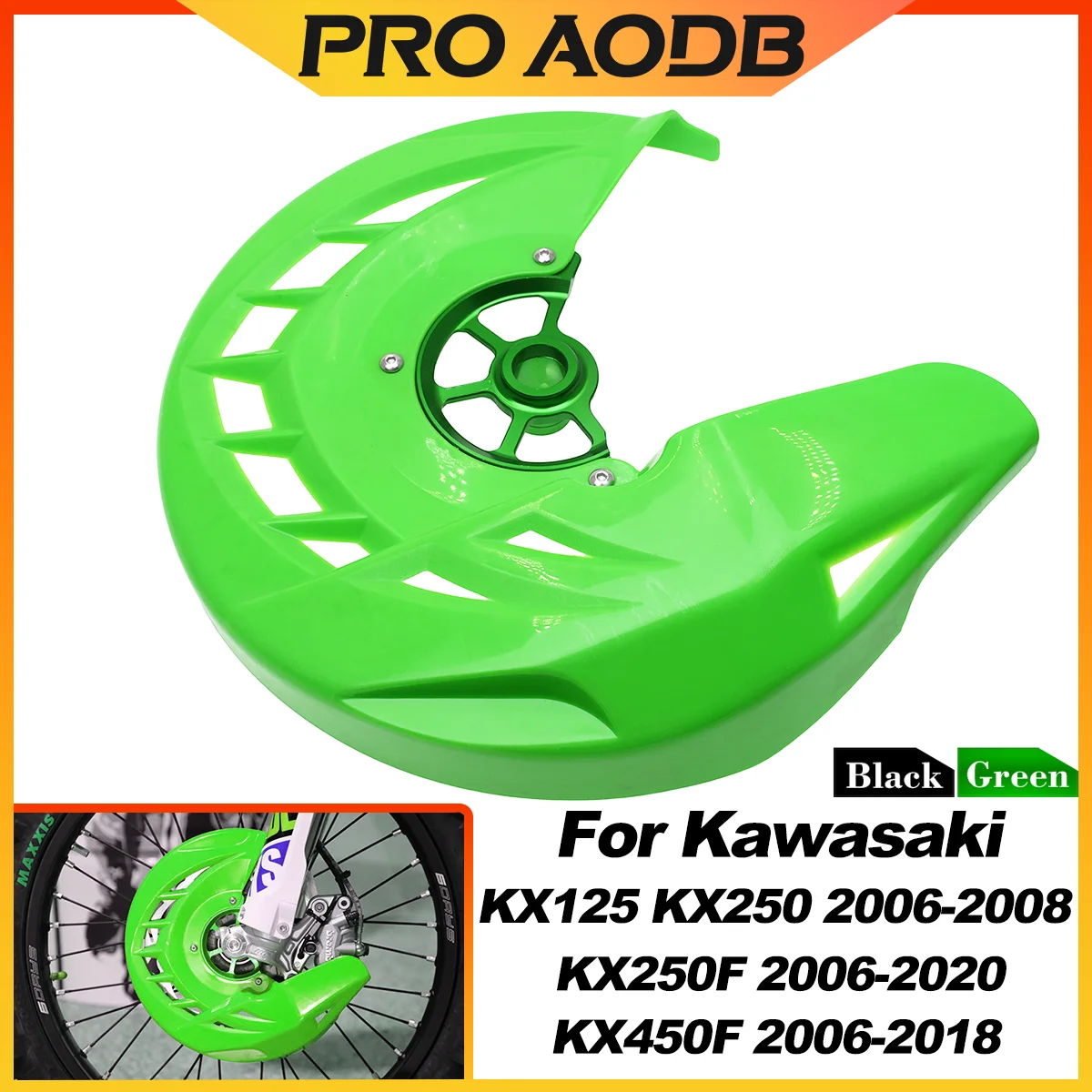 

Motorcycle 20mm Front Axle Brake Disc Guard Cover For Kawasaki KX XLX KX125 KX250 KX250F KX450F KLX450 2006-2020 Accessories