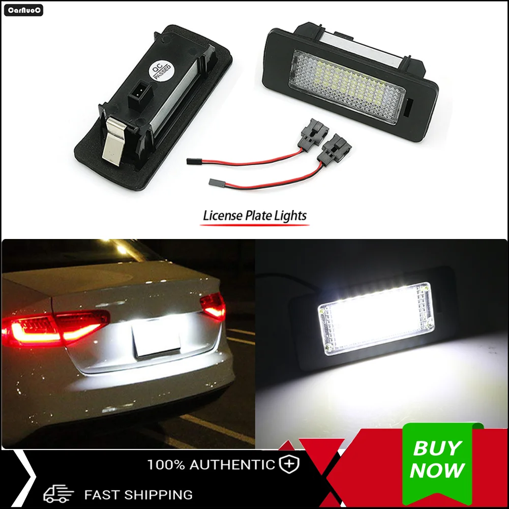 

For Audi A4 S4 B8 A5 Q5 TT TT 2Pcs Ultra Bright LED License Plate Lights