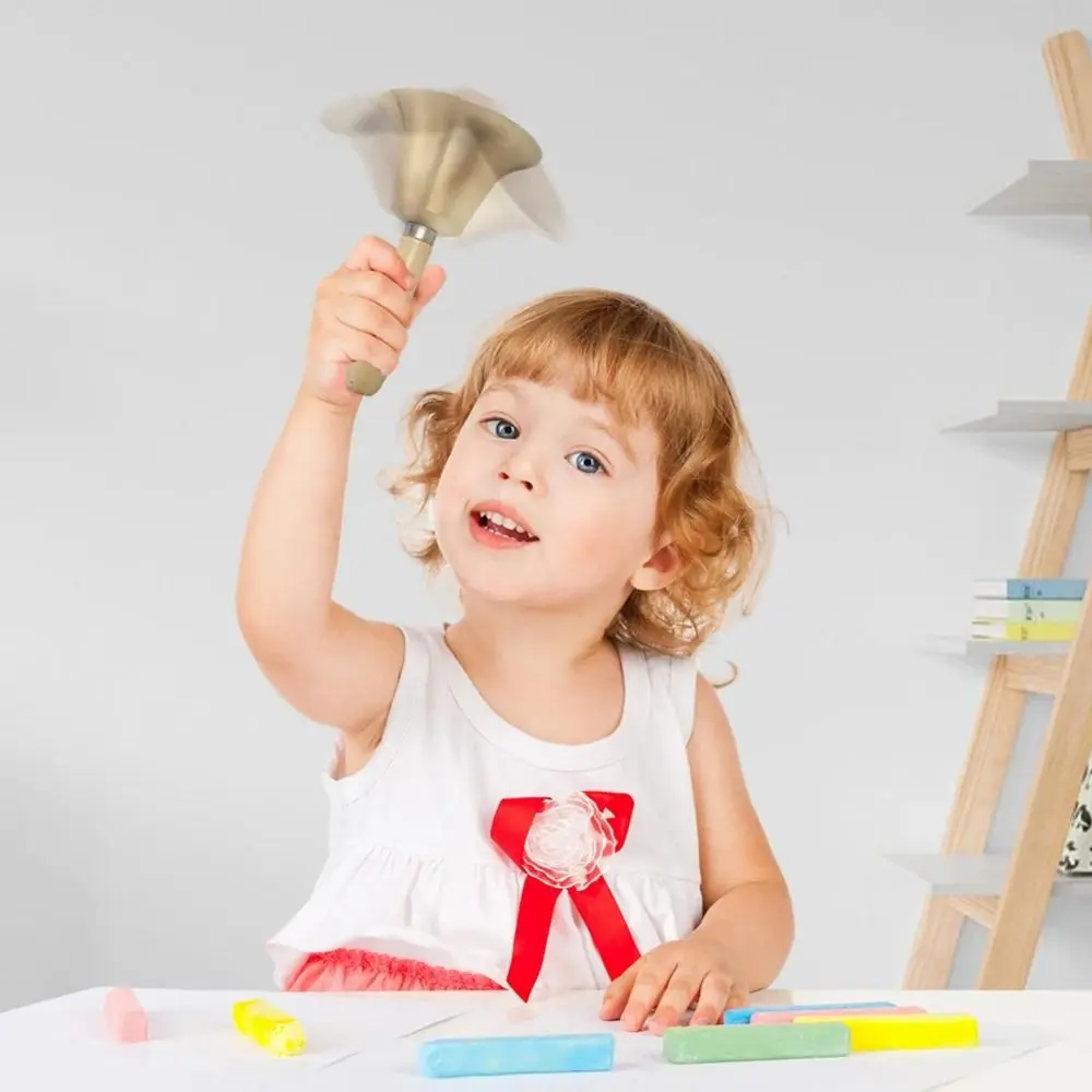 

Wooden Handle Super Loud Hand Bell Multi-Purpose Portable Solid Brass Call Bell Comfortable Grip Sturdy Brass Ringing Handbells