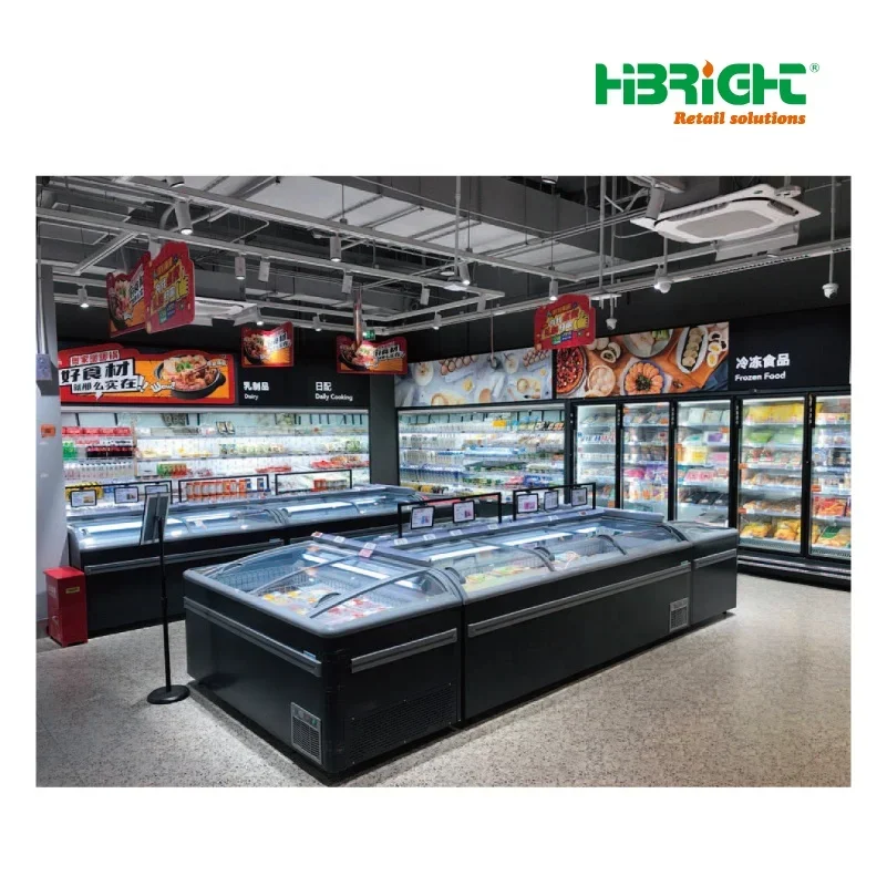 Commercial Grocery Convenience Store Supermarket Upright Display Showcase Fridge Freezer Refrigerator