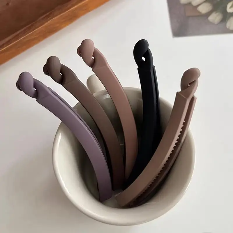 5 Stück Acryl-Bananenklammern, elegante Damen-Haarspangen für den Hinterkopf, koreanische Pferdeschwanz-Haarnadeln, Haarspangen für Mädchen, Haar-Accessoires – Detail 7