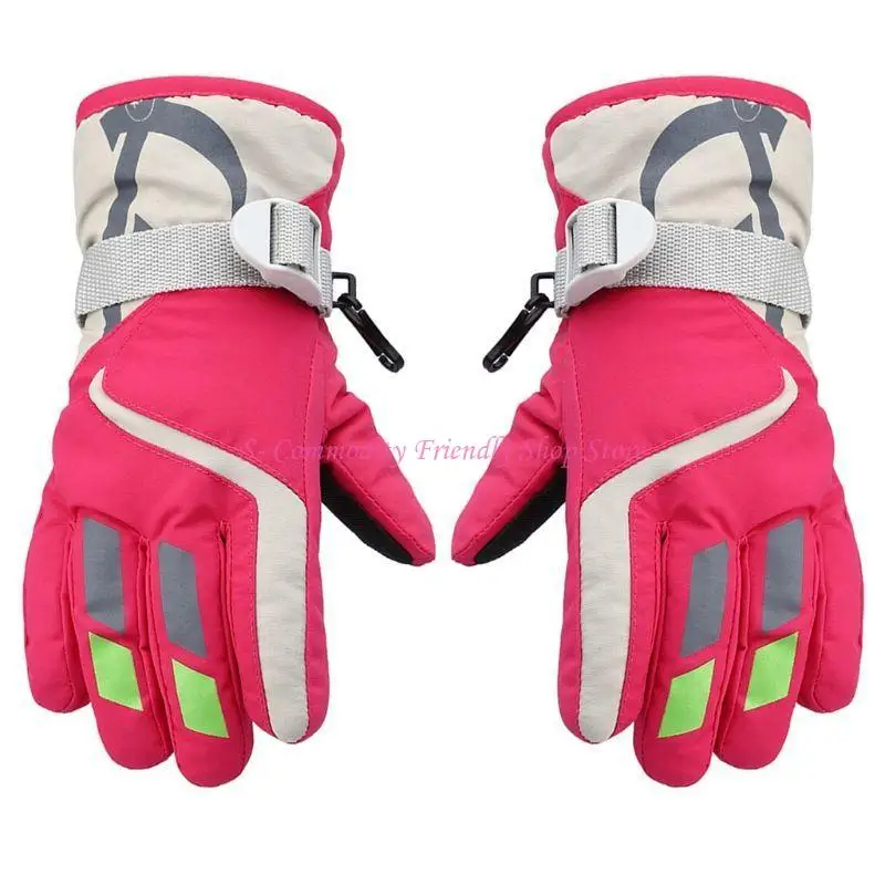 

85ae детей зимние теплые перчатки водонепроницаемые мальчики девочки снежные лыжные перчатки снежные перчатки