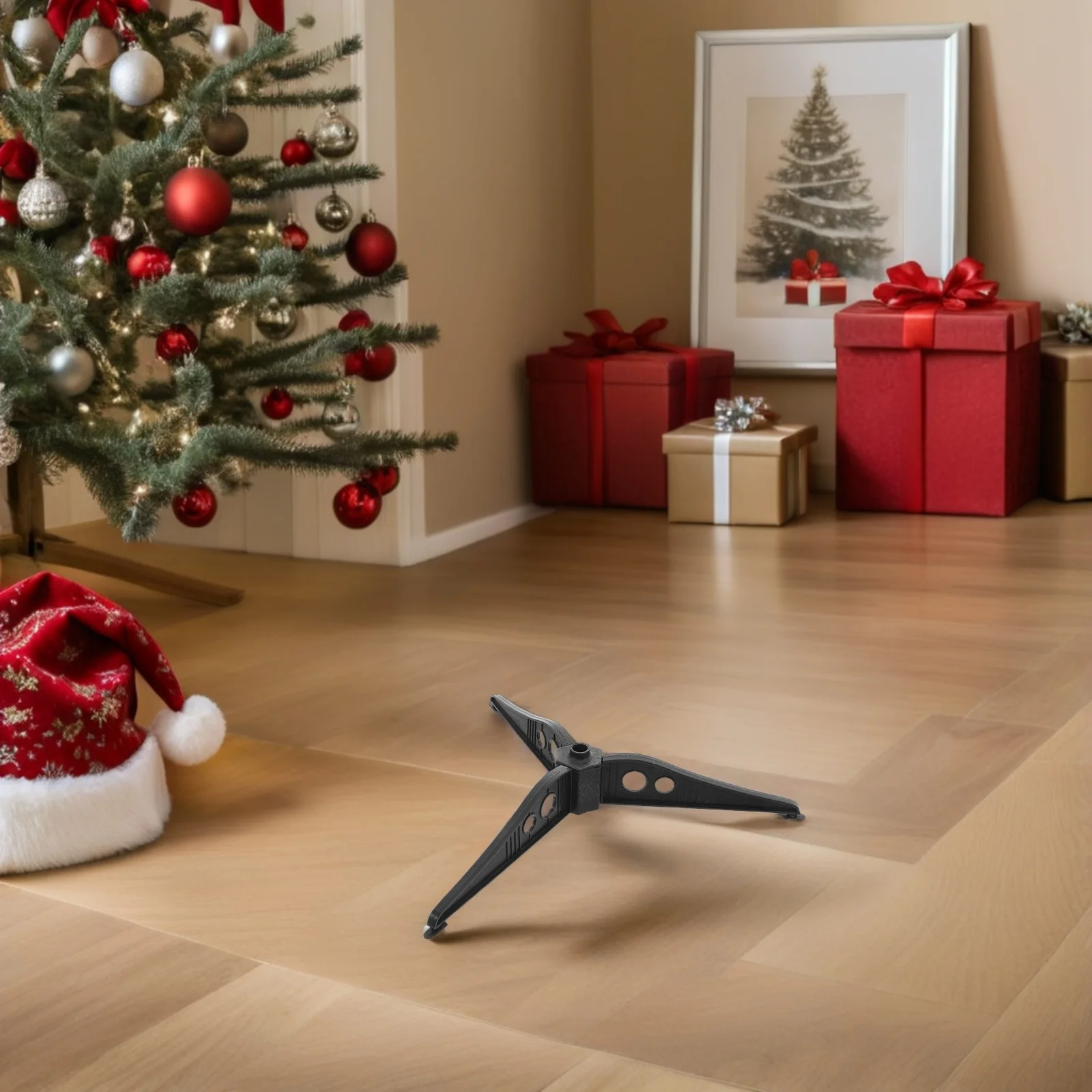 

4Pcs Christmas Tree Stand Base Replacement Riser Bracket Detachable Xmas Tree Support for Living Room Office Festive Display