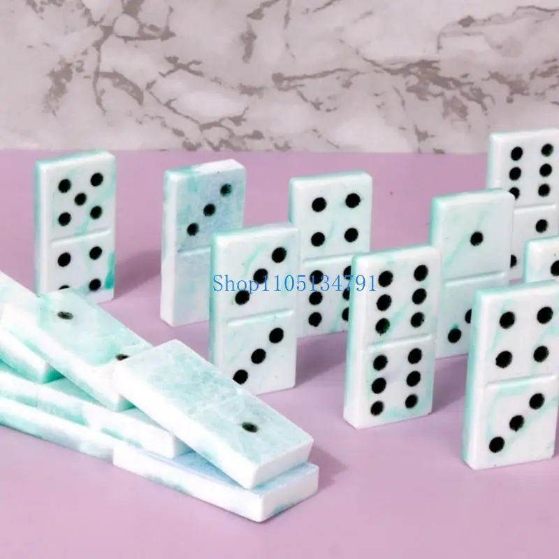 

98km Dominoes Ornament Crafts Decoration Mold Epoxy Resin DIY Craft for Home Decor