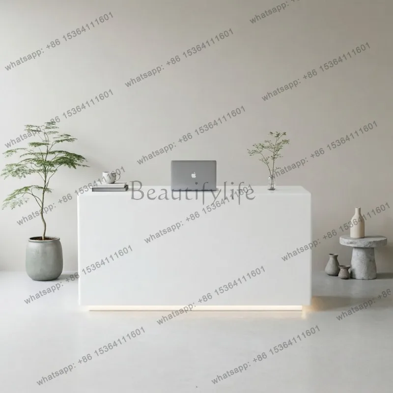 YJ Large Aesthetic Reception Desks Beauty Modern Restaurant Luxury Reception Counter Commercial Events Rezeption Theke Furniture