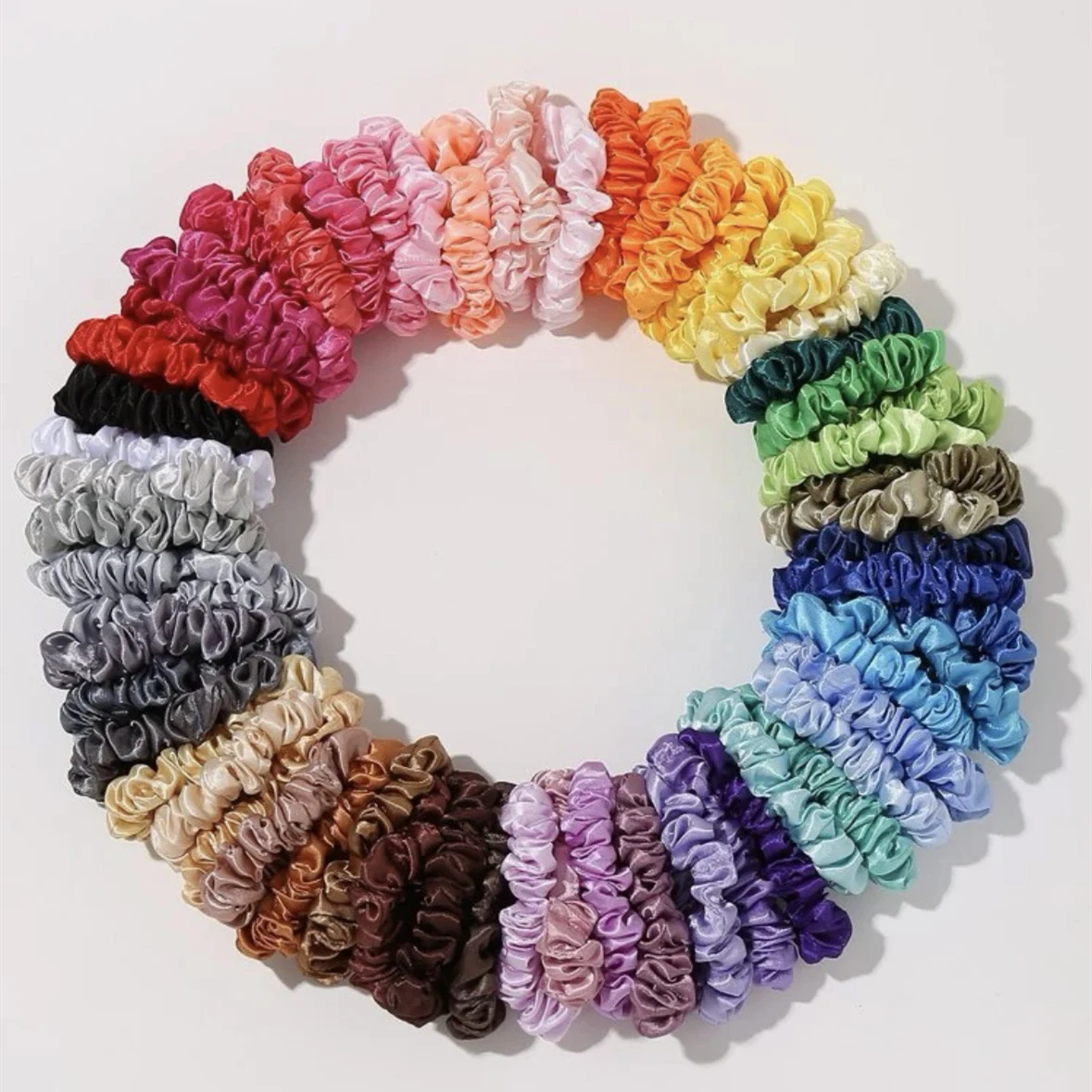 

1 Set Silk-Like Women Hair Ties Elastic Hair Scrunchies Ponytail Holders Rubber Band Women Hairband Ropes Hair Accessories