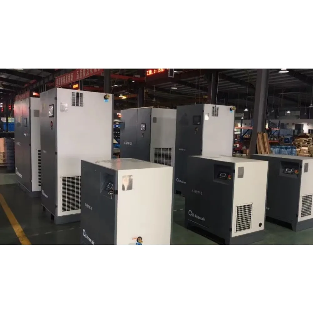 Product Upgrade IP55 Oil-Free Screw Air Compressor 2.2Kw 0.24 M3/Min Water Cooled 8BAR Mute with Bearing & Motor