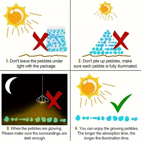 100 st trädgårdsdekor lysande stenar som lyser i mörkret dekorativa småsten utomhus akvariedekoration akvarietillbehör 6 best sales topstoney - №3