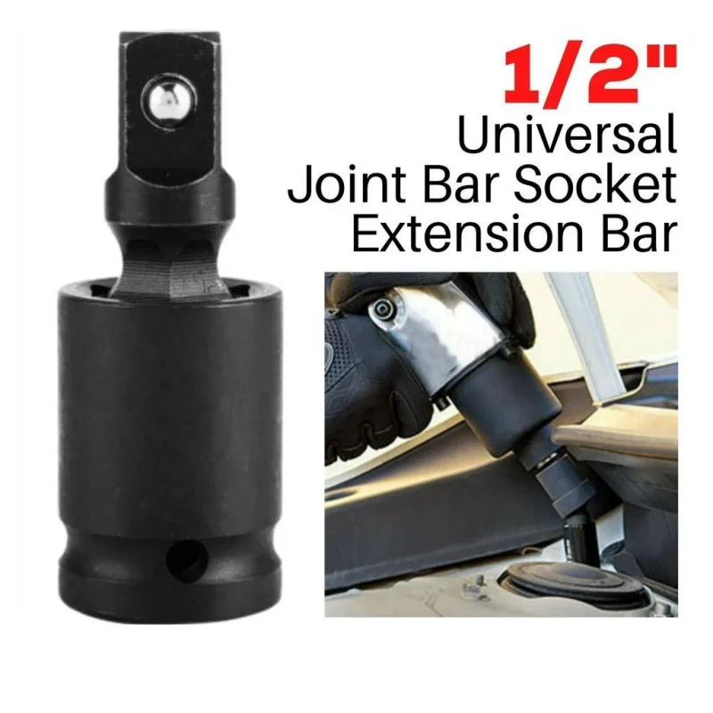 1/2 Inch Drive Universal Joint Socket Adapter,360° Swivel Steel Ball Impact Socket,Bar Socket Extension for Electric Wrench