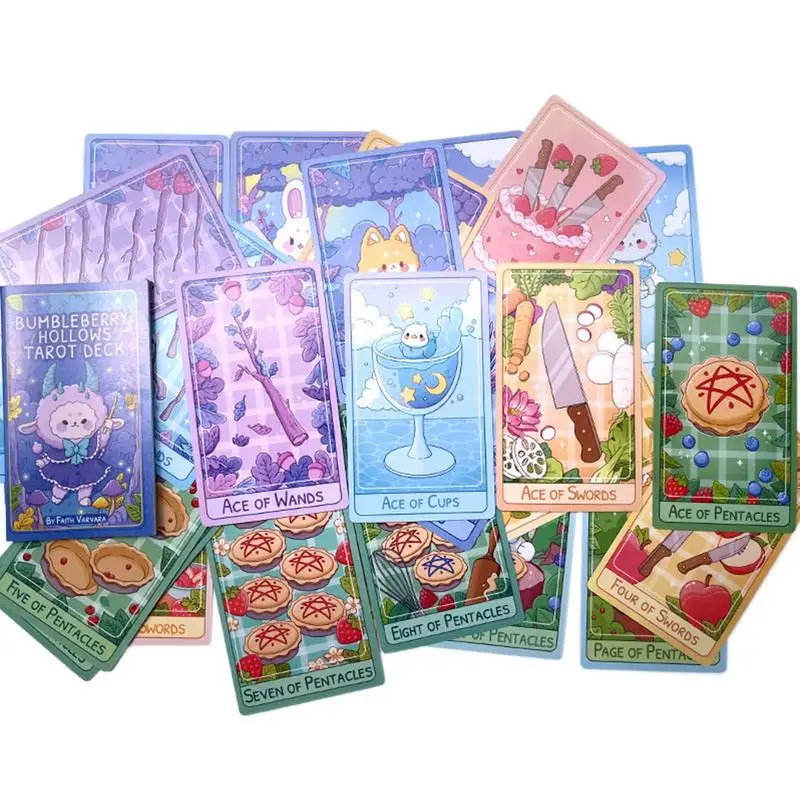 78 Tarot Cards BumbleBerry Hollows Tarot for Beginners Leisure Party Table Game Fun Board Game Playing Cards Oracle Cards