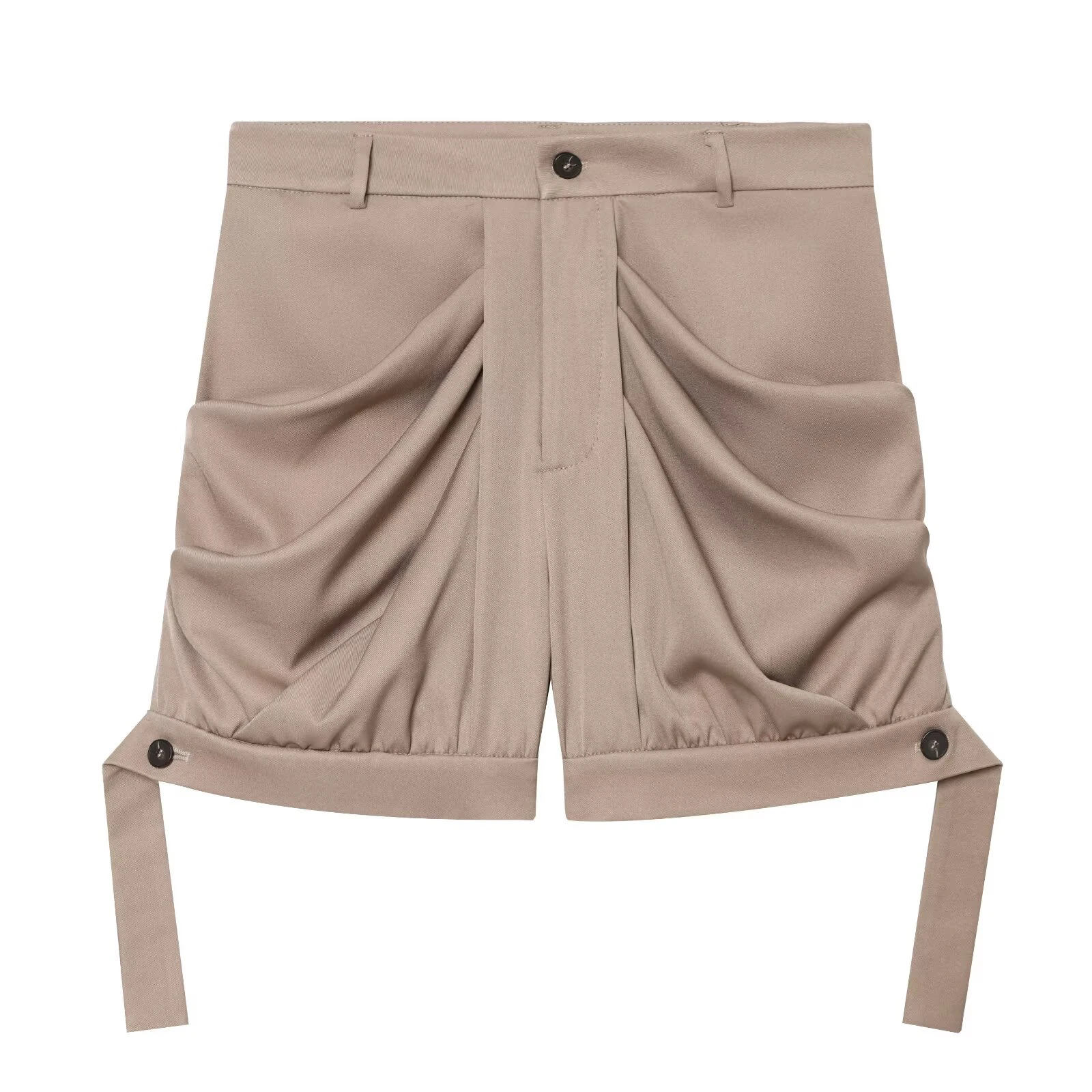 

European and American style 2026 summer new women's clothing mid waist versatile design with pleated casual shorts