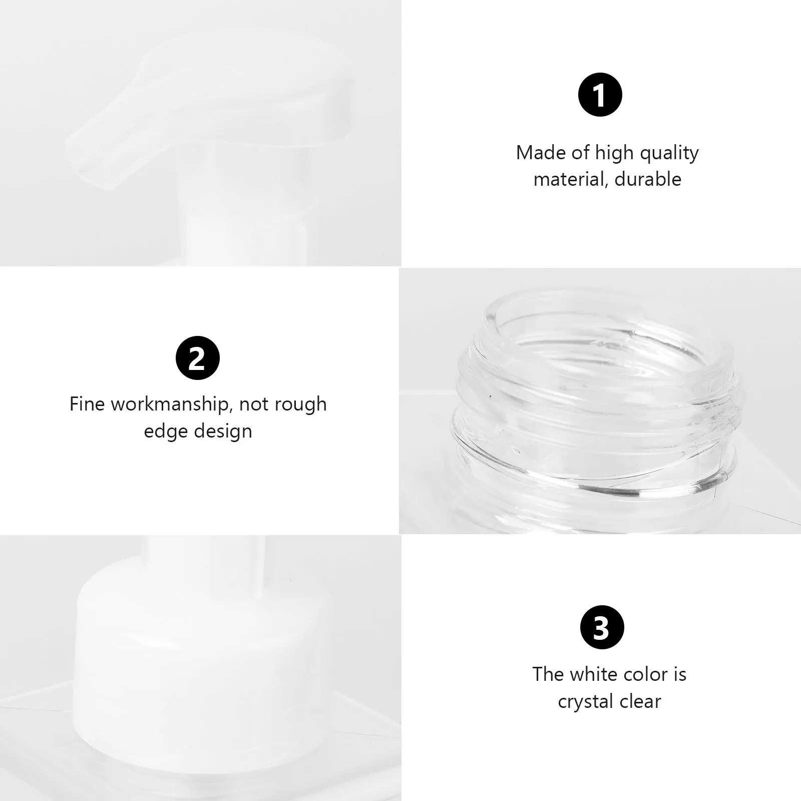 

2Pcs 450Ml Pump Bottles for Foaming Soap Dispenser Use High Quality Reusable Liquid Container Kitchen Bathroom