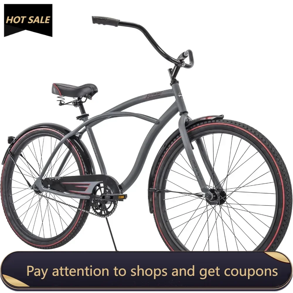 

Cruiser Bike,26 Inch Sizes, Perfect for Casual Rides, Ergonomic Upright Design, Fenders Prevent Spray, Rear Rack Freight free