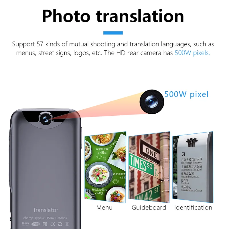 T7 support 4G-Sim lightweight AI intelligent multi-language offline 17 languages automatic translator for learning business