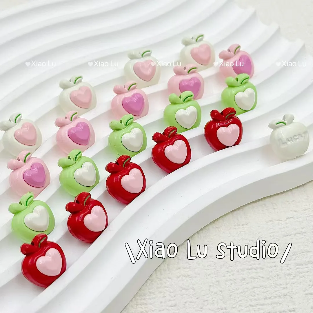 Alloy Apple Shape Spacer Beads with Hole 40pcs/lot Fashion DIY Bracelet Jewelry Making Supplies