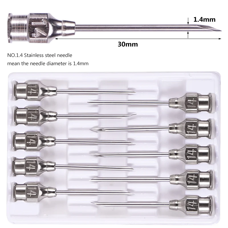 Multiple Specifications of Animal Metal Injection Needles, Stainless Steel Syringes, Cattle Sheep Vaccine Injection Needles
