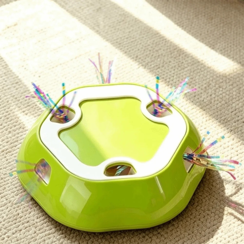 Smart Electric Pet Telescopic Disc Cat Toy Multi Hole Teasing Cat Motion Activated Cat Toy Whack-A-Mole Self Pleasure