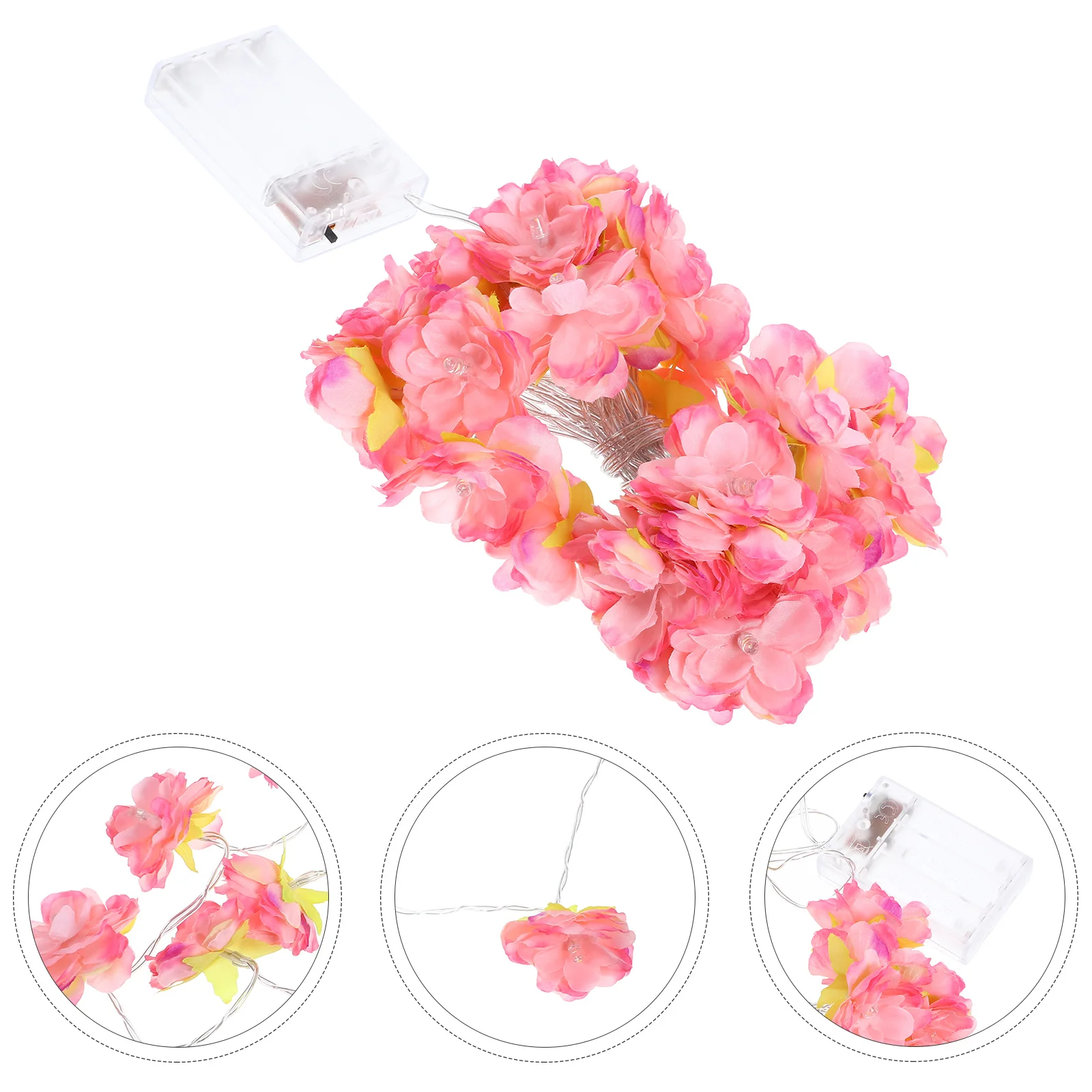 

1set 1Set Silk Flower Light String Led String Lights For Festival Holiday Decorative Home Wall Outdoor Operated Hanging