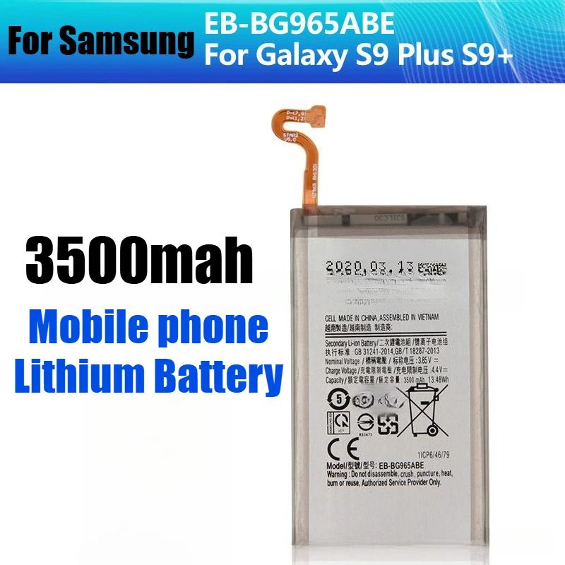 

EB-BG965ABE 3500 мАч аккумулятор большой емкости для телефона Samsung Galaxy S9 Plus S9+ G9650 G965F G965A G965T G965 S G965R4 G965V