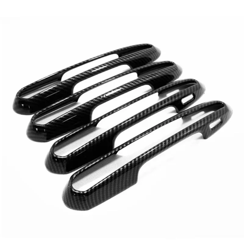 

Hot For Toyota RAV4 2019 2020 Exterior Accessories 4pcs Car Carbon Fiber Look Side Door Door Handle Cover