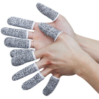 2024 10pcs Finger Protector Covers Safety 5-level Cut-resistant Gloves Wear-resistant Garden Finger Gloves Home Garden Supplies