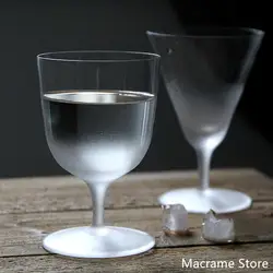 Japanese-style Whisky Tumbler Glass Cup, Frosted Transparent, Medieval Wine Cup, Bar Creative Cocktail Glass