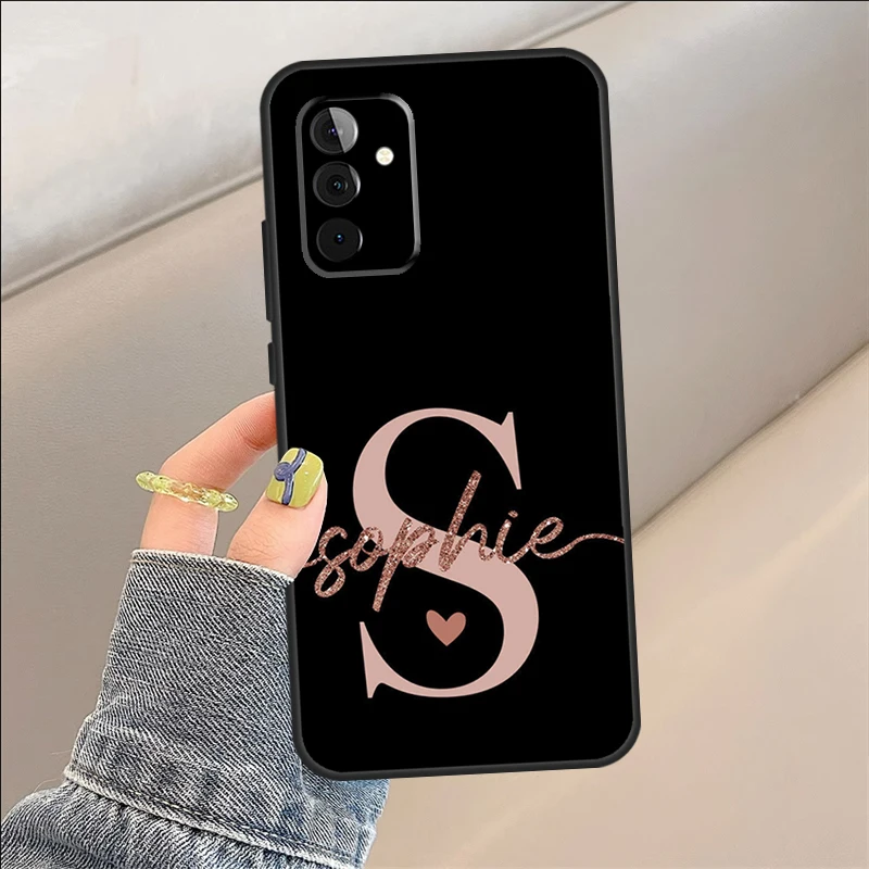 Bling Personalised Name Plating Case For Samsung Galaxy A54 A34 A24 A14 A52 A32 A22 A12 A51 A71 A50 A53 A33 A23 A13 Cover