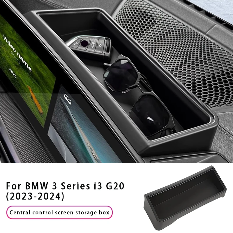 For BMW 3 Series i3 G20 2023-2024 Central Control Navigation Behind Screen Storage Box Dashboard Organizer Tray Accessories