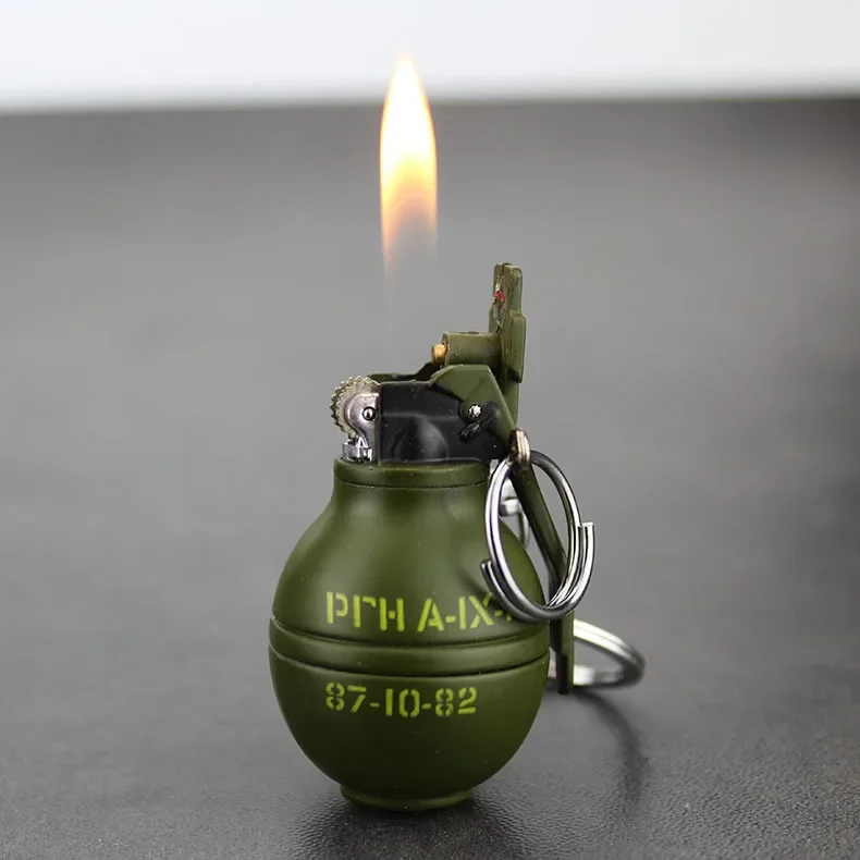 Personalized grinding wheel grenade lighter, portable and quirky igniter Halloween party picnic flamethrower cigarette supplies