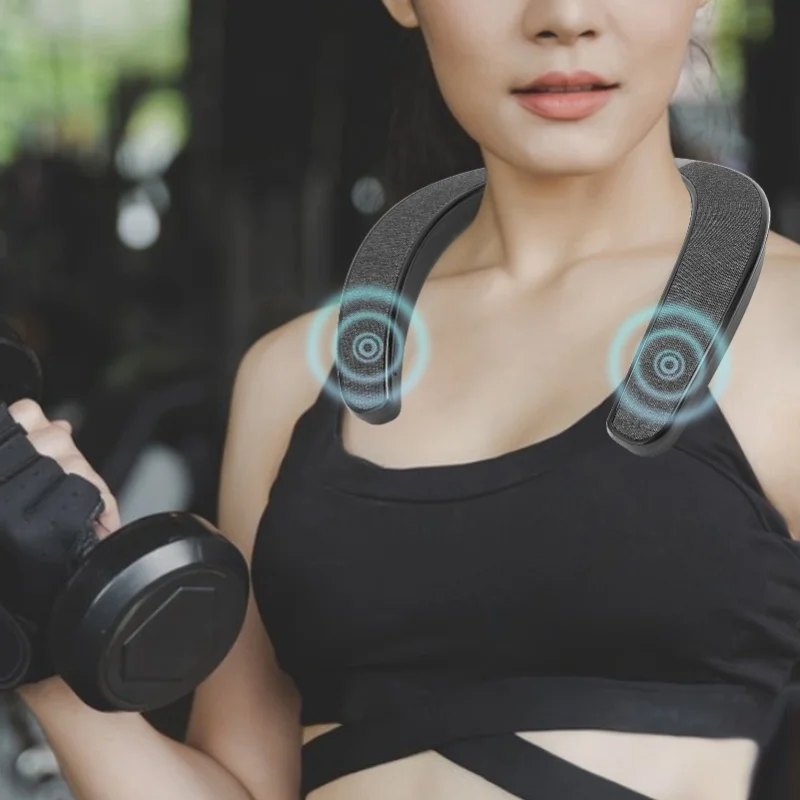 Neckband Bluetooth Speaker Stereo Handsfree Portable Wireless Wearable Speaker For Home Outdoor Sports Travel