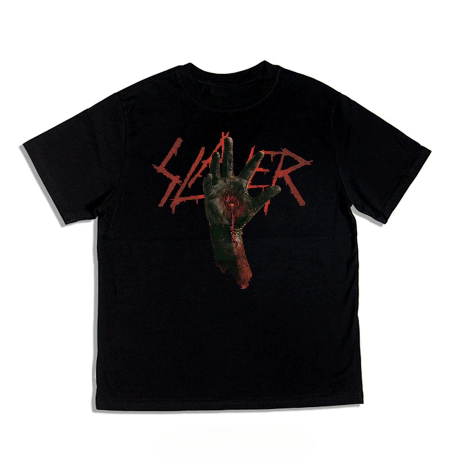 Slayer 'Divine Intervention' Bloody Hand Logo Black  Band Graphic T-Shirt Cotton Men Women Streetwear Tee