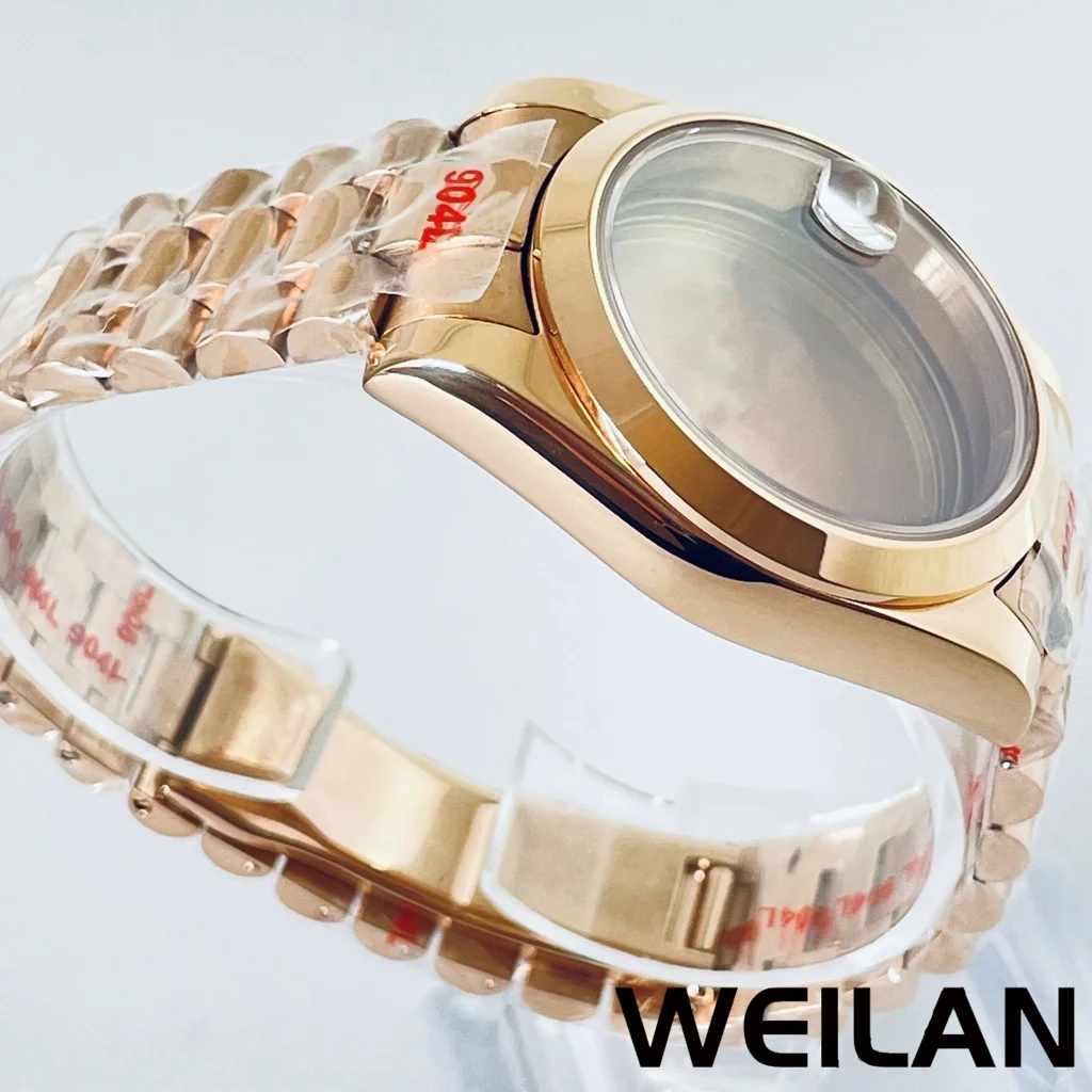 36mm 40mm NH34 NH35 NH36 NH70 NH72 ETA 2824 PT5000 Rose Gold Case With Presidential Bracelet Sapphire Glass Crystal Suitable