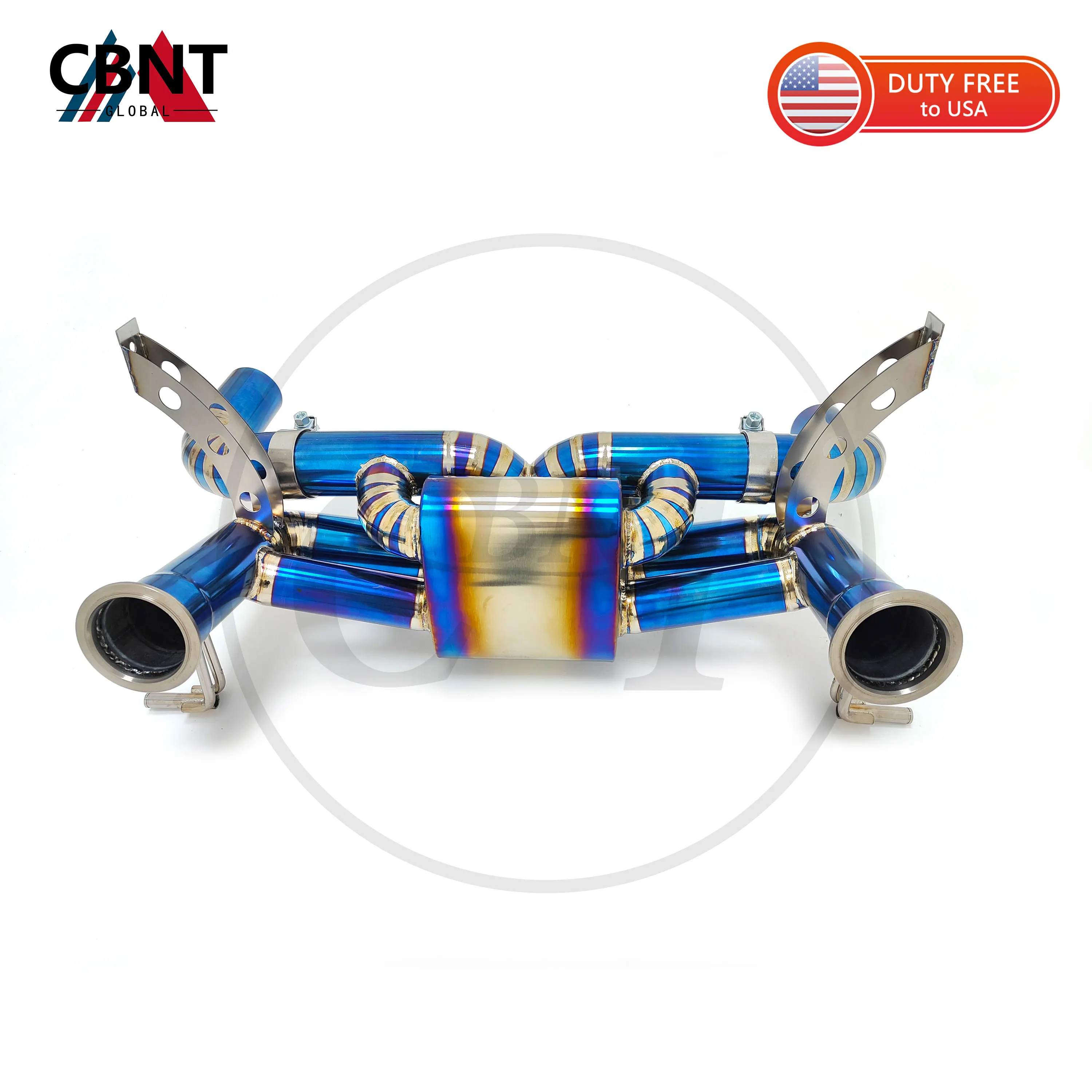 CBNT Valvetronic Axleback Exhaust for Lamborghini Huracan LP610 LP580 5.2L Fit EVO Surround Kit Titanium Exhaust Systems
