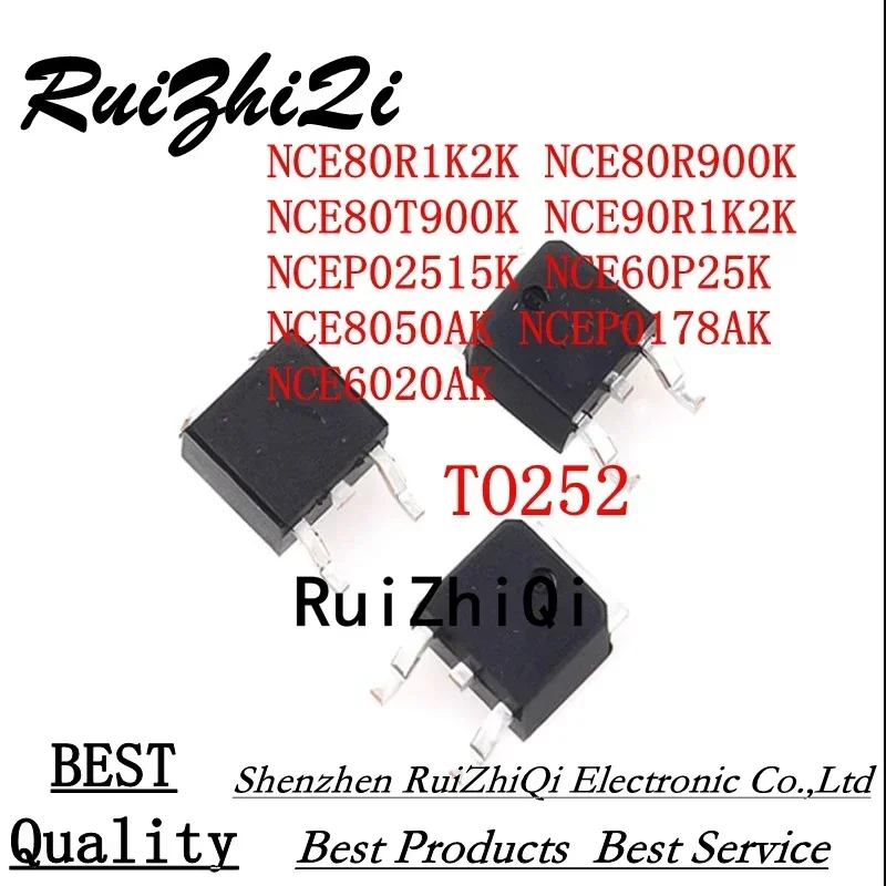 10PCS/LOT NEW NCE80R1K2K NCE80R900K NCE80T900K NCE90R1K2K NCEP02515K NCE60P25K NCE8050AK NCEP0178AK NCE6020AK TO252